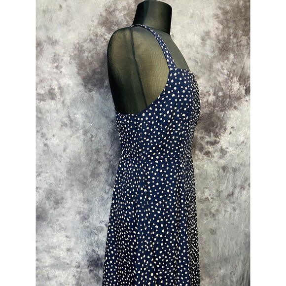 Anthropologie Kimchi Blue Navy /Ivory Print Midi Dress Size 8 - Picture 3 of 5